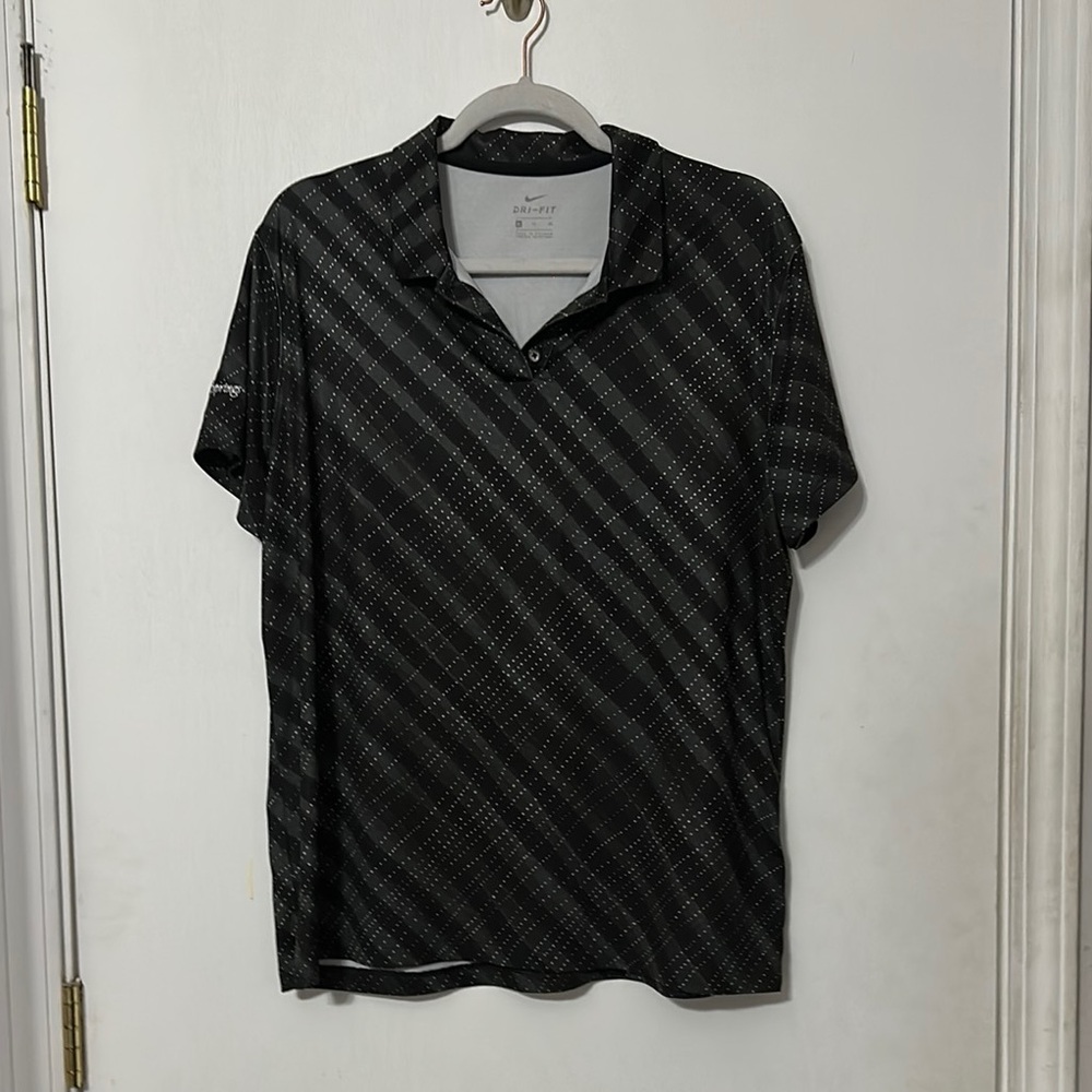 Black Patterned Nike Women’s Golf Shirt